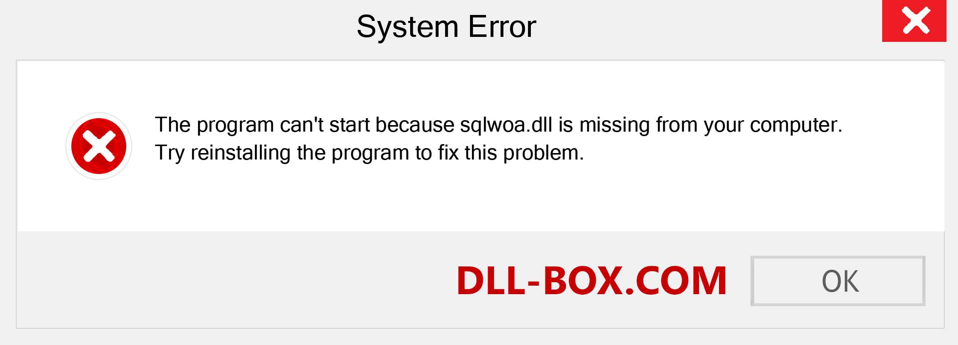  sqlwoa.dll file is missing?. Download for Windows 7, 8, 10 - Fix  sqlwoa dll Missing Error on Windows, photos, images