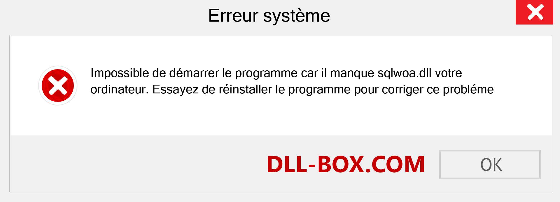 Le fichier sqlwoa.dll est manquant ?. Télécharger pour Windows 7, 8, 10 - Correction de l'erreur manquante sqlwoa dll sur Windows, photos, images